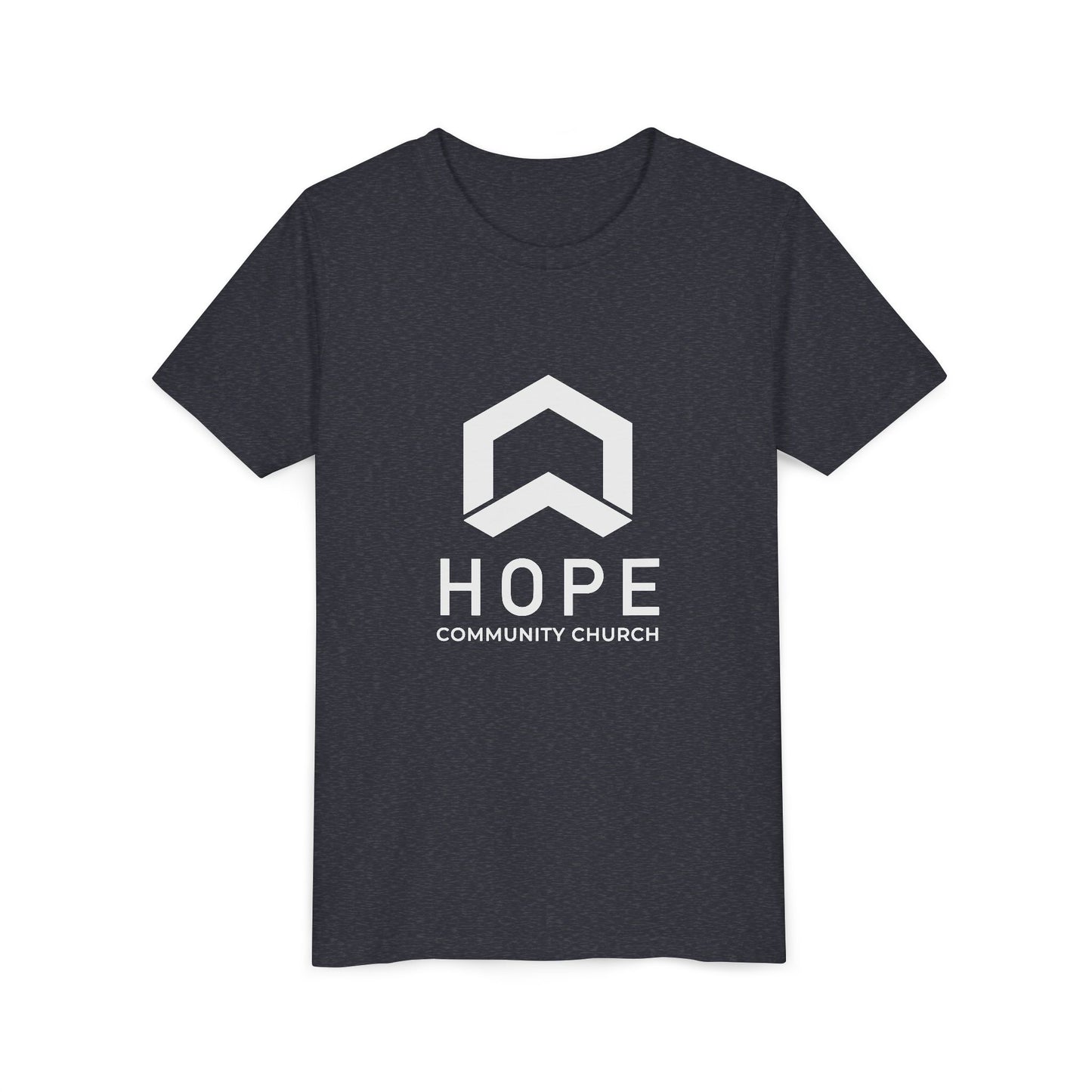 Hope Community Church Kids T‑Shirt — Minimal Logo Youth Short Sleeve Tee