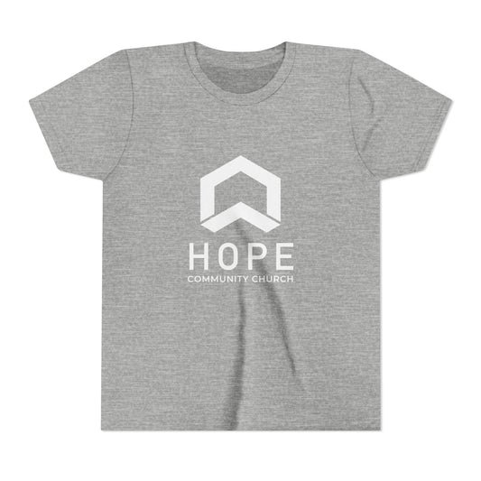 Hope Community Church Kids T‑Shirt — Minimal Logo Youth Short Sleeve Tee
